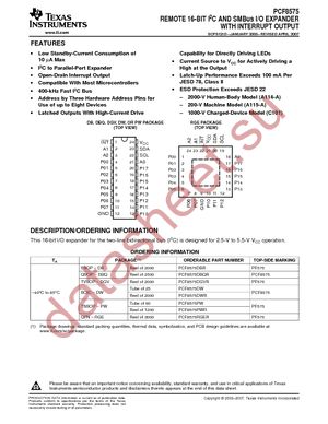 PCF8575PW datasheet  